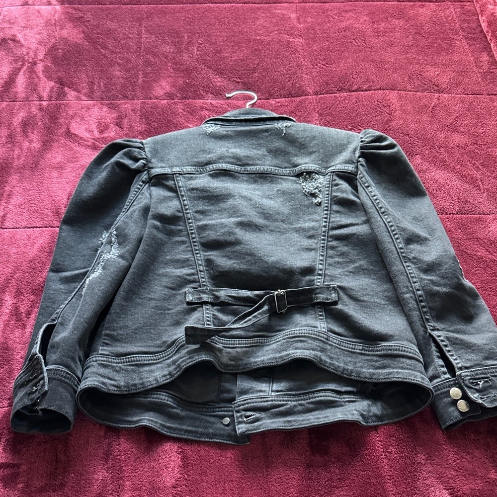 Retrofete Charcoal Jean Jacket with Embroidery - Picture 4 of 4